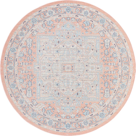 Powder Pink 7' 1 x 7' 1 Whitney Round Area Rug