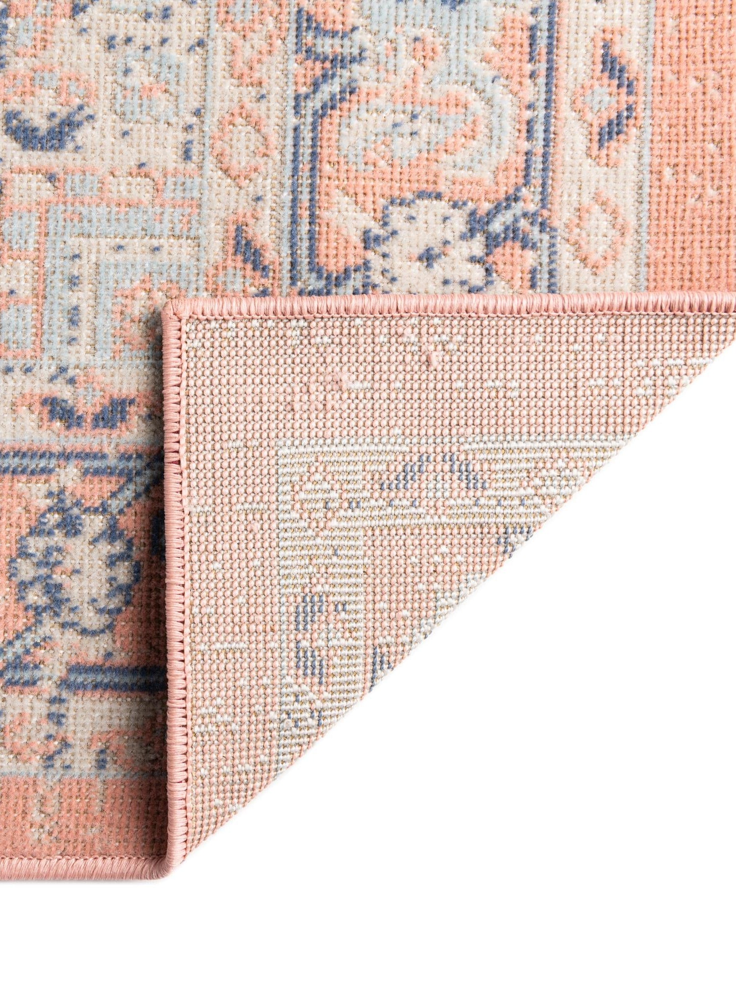 Powder Pink 9' x 12' Whitney Rectangle Area Rug Classic Vintage Distressed Look Traditional Persian Inspired Carpet for Home Decor for Sale at Rug Engine