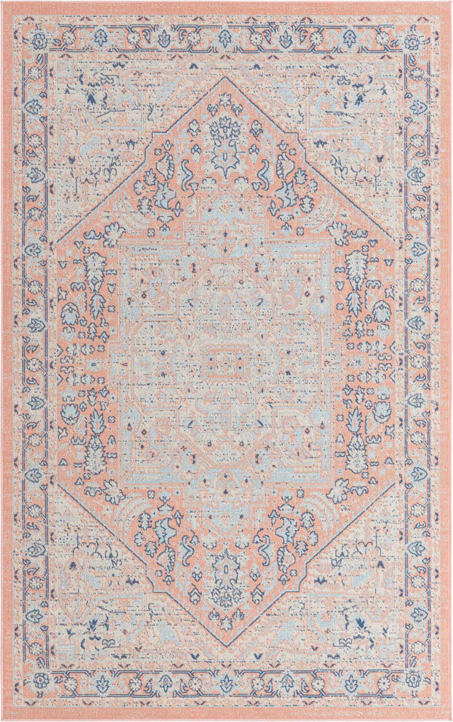 Powder Pink 5' x 8' Whitney Rectangle Area Rug