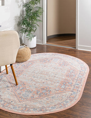 Powder Pink 3' x 5' 3 Whitney Oval Area Rug