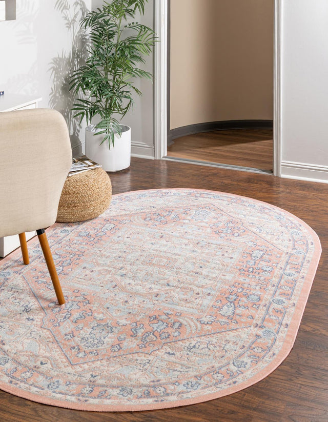 Powder Pink 8' x 10' Whitney Oval Area Rug