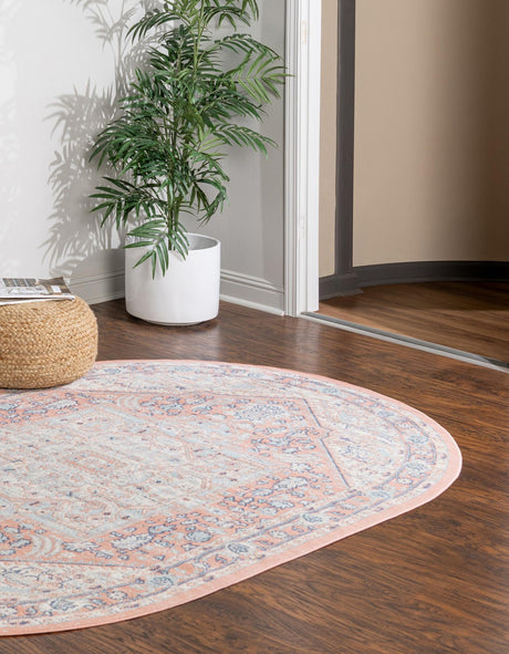 Powder Pink 3' x 5' 3 Whitney Oval Area Rug