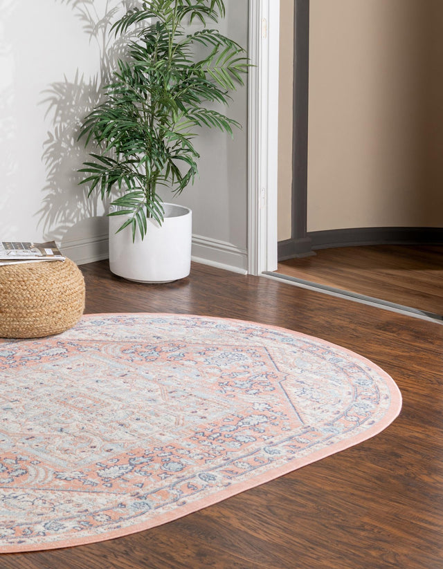 Powder Pink 3' x 5' 3 Whitney Oval Area Rug
