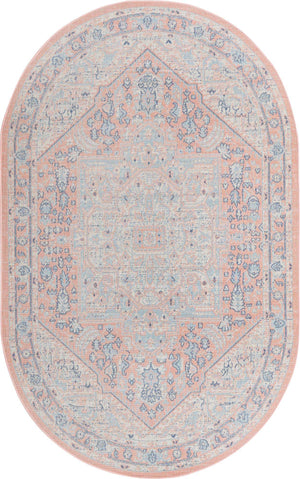 Powder Pink 5' x 8' Whitney Oval Area Rug
