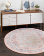 Powder Pink 5' 3 x 5' 3 Whitney Round Area Rug