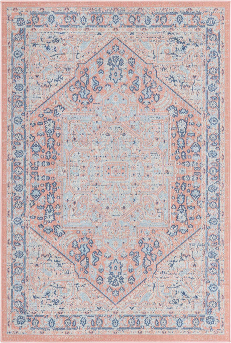 Powder Pink 4' x 6' Whitney Rectangle Area Rug