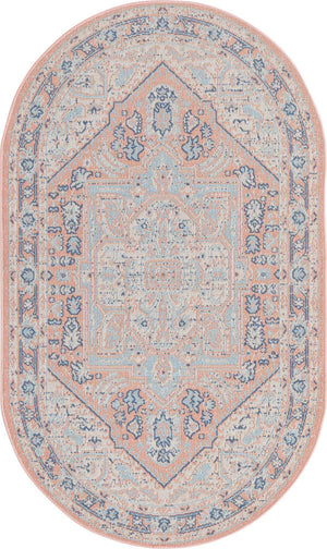 Powder Pink 3' x 5' 3 Whitney Oval Area Rug