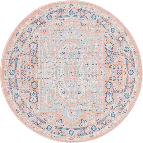 Powder Pink 3' 3 x 3' 3 Whitney Round Area Rug