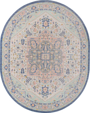 Multicolor 8' x 10' Whitney Oval Area Rug Classic Vintage Distressed Look Traditional Persian Inspired Carpet for Home Decor for Sale at Rug Engine
