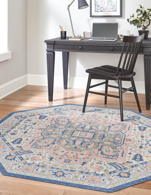 Multicolor 7' x 7' Whitney Octagon Area Rug