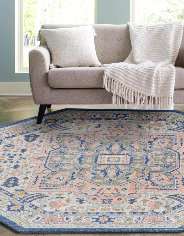 Multicolor 7' x 7' Whitney Octagon Area Rug