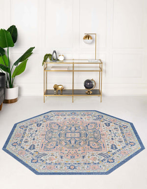 Multicolor 7' x 7' Whitney Octagon Area Rug