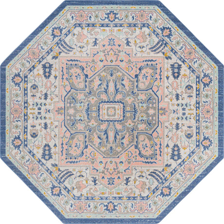 Multicolor 7' x 7' Whitney Octagon Area Rug