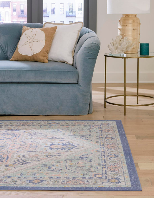 Multicolor 5' 3 x 8' Whitney Rectangle Area Rug Classic Vintage Distressed Look Traditional Persian Inspired Carpet for Home Decor for Sale at Rug Engine