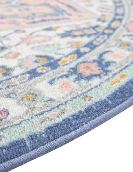 Multicolor 5' x 5' Whitney Round Area Rug