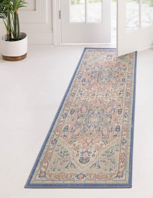 Multicolor 2' x 8' Whitney Runner Area Rug Classic Vintage Distressed Look Traditional Persian Inspired Carpet for Home Decor for Sale at Rug Engine