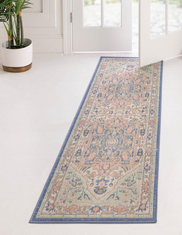 Multicolor 2' x 8' Whitney Runner Area Rug Classic Vintage Distressed Look Traditional Persian Inspired Carpet for Home Decor for Sale at Rug Engine
