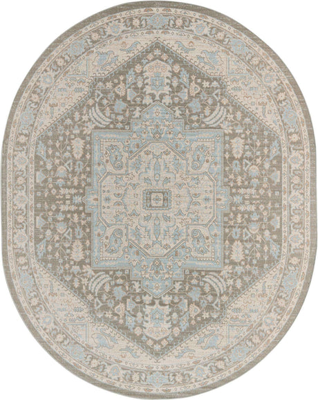 Cloud Gray 8' x 10' Whitney Oval Area Rug