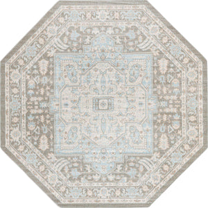 Cloud Gray 7' x 7' Whitney Octagon Area Rug