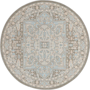 Cloud Gray 5' 3 x 5' 3 Whitney Round Area Rug