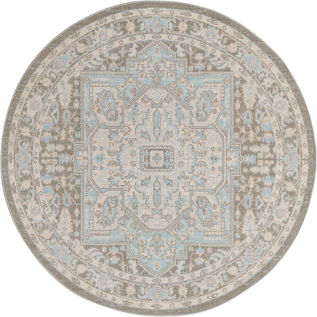 Cloud Gray 5' 3 x 5' 3 Whitney Round Area Rug