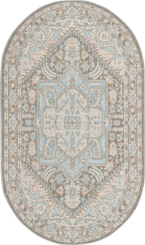 Cloud Gray 3' x 5' 3 Whitney Oval Area Rug