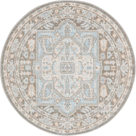 Cloud Gray 3' 3 x 3' 3 Whitney Round Area Rug