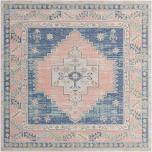 French Blue 8' x 8' Whitney Square Area Rug