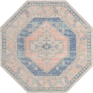 French Blue 7' 1 x 7' 1 Whitney Octagon Area Rug