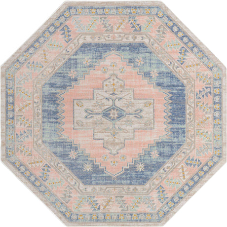 French Blue 7' 1 x 7' 1 Whitney Octagon Area Rug