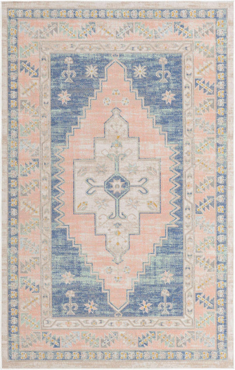 French Blue 5' 3 x 8' Whitney Rectangle Area Rug
