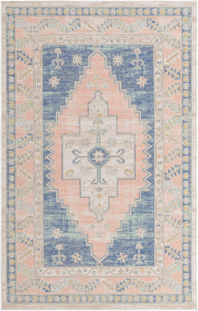 French Blue 5' 3 x 8' Whitney Rectangle Area Rug