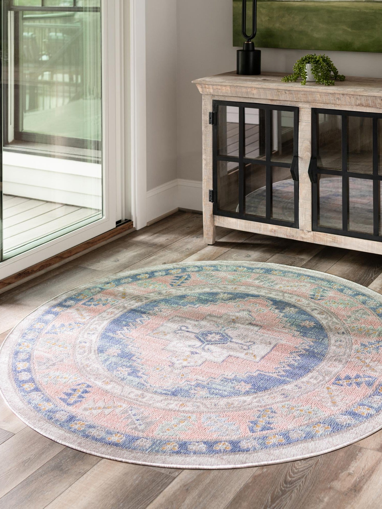 French Blue 12' x 12' Whitney Round Area Rug
