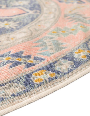 French Blue 7' x 7' Whitney Round Area Rug