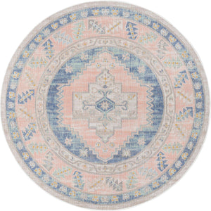 French Blue 5' x 5' Whitney Round Area Rug