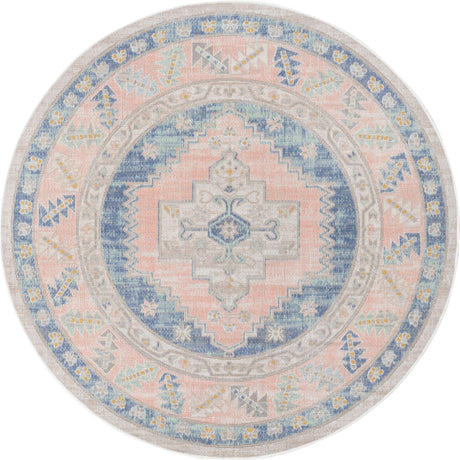 French Blue 5' x 5' Whitney Round Area Rug