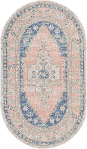 French Blue 3' x 5' 3 Whitney Oval Area Rug