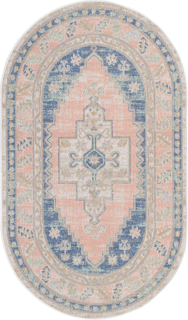 French Blue 3' x 5' 3 Whitney Oval Area Rug