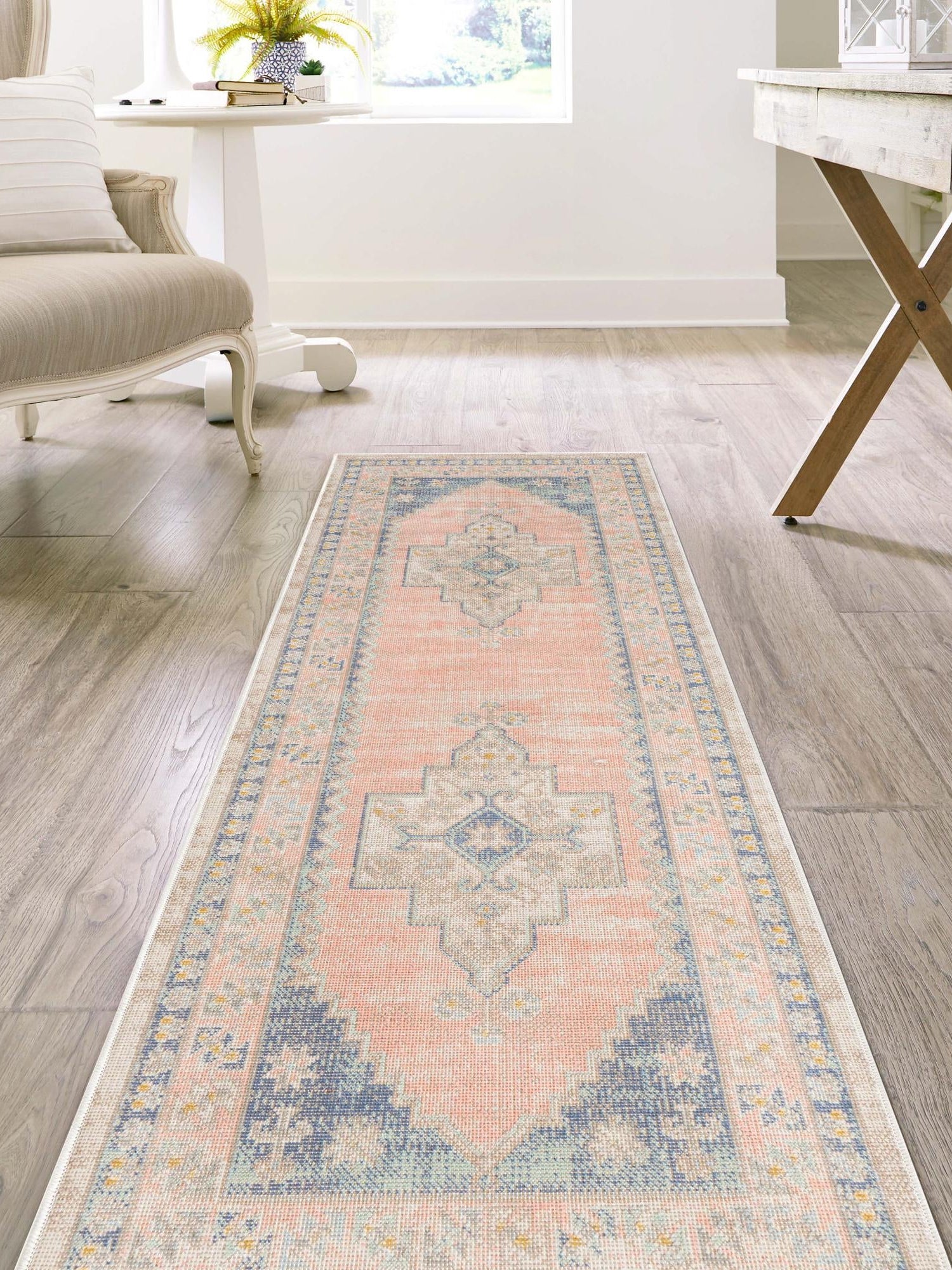 French Blue 2' x 8' Whitney Runner Area Rug