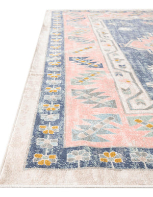 French Blue 2' x 6' Whitney Runner Area Rug Classic Vintage Distressed Look Traditional Persian Inspired Carpet for Home Decor for Sale at Rug Engine