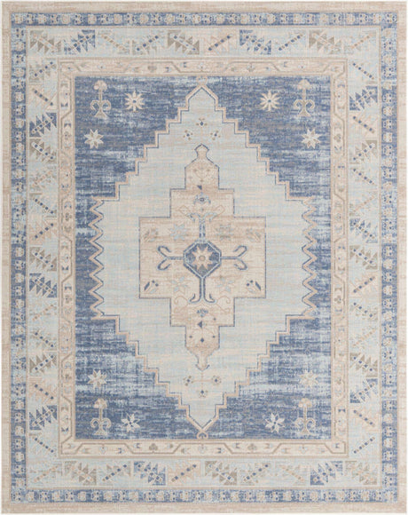 Sky blue 9' x 12' Whitney Rectangle Area Rug