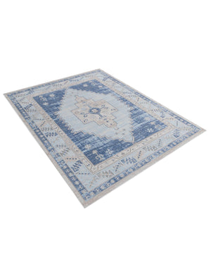 Sky blue 7' 10 x 10' Whitney Rectangle Area Rug