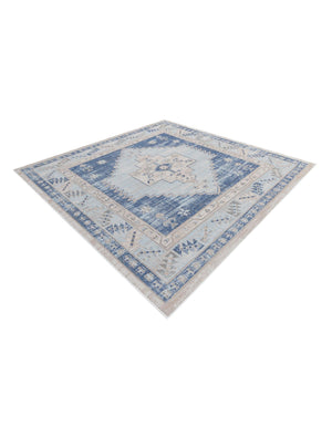 Sky blue 8' x 8' Whitney Square Area Rug