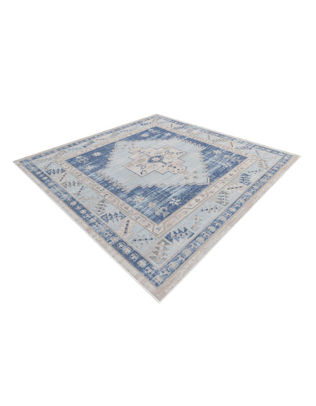 Sky blue 8' x 8' Whitney Square Area Rug