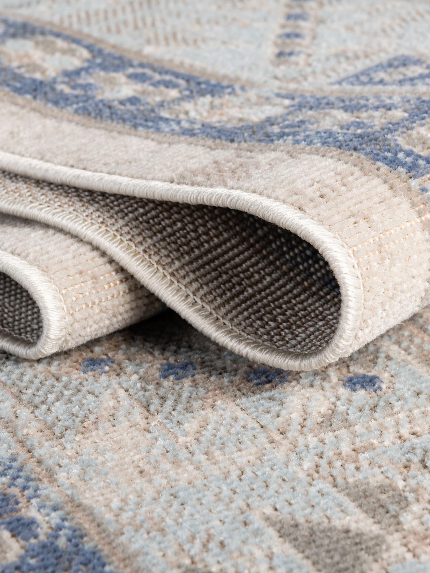 Sky blue 12' x 12' Whitney Square Area Rug Classic Vintage Distressed Look Traditional Persian Inspired Carpet for Home Decor for Sale at Rug Engine