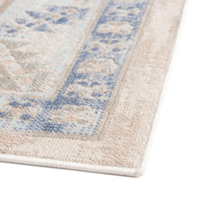 Sky blue 12' x 12' Whitney Square Area Rug Classic Vintage Distressed Look Traditional Persian Inspired Carpet for Home Decor for Sale at Rug Engine
