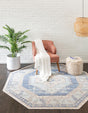 Sky blue 7' 10 x 7' 10 Whitney Octagon Area Rug