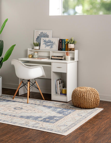 Sky blue 7' 1 x 10' Whitney Rectangle Area Rug