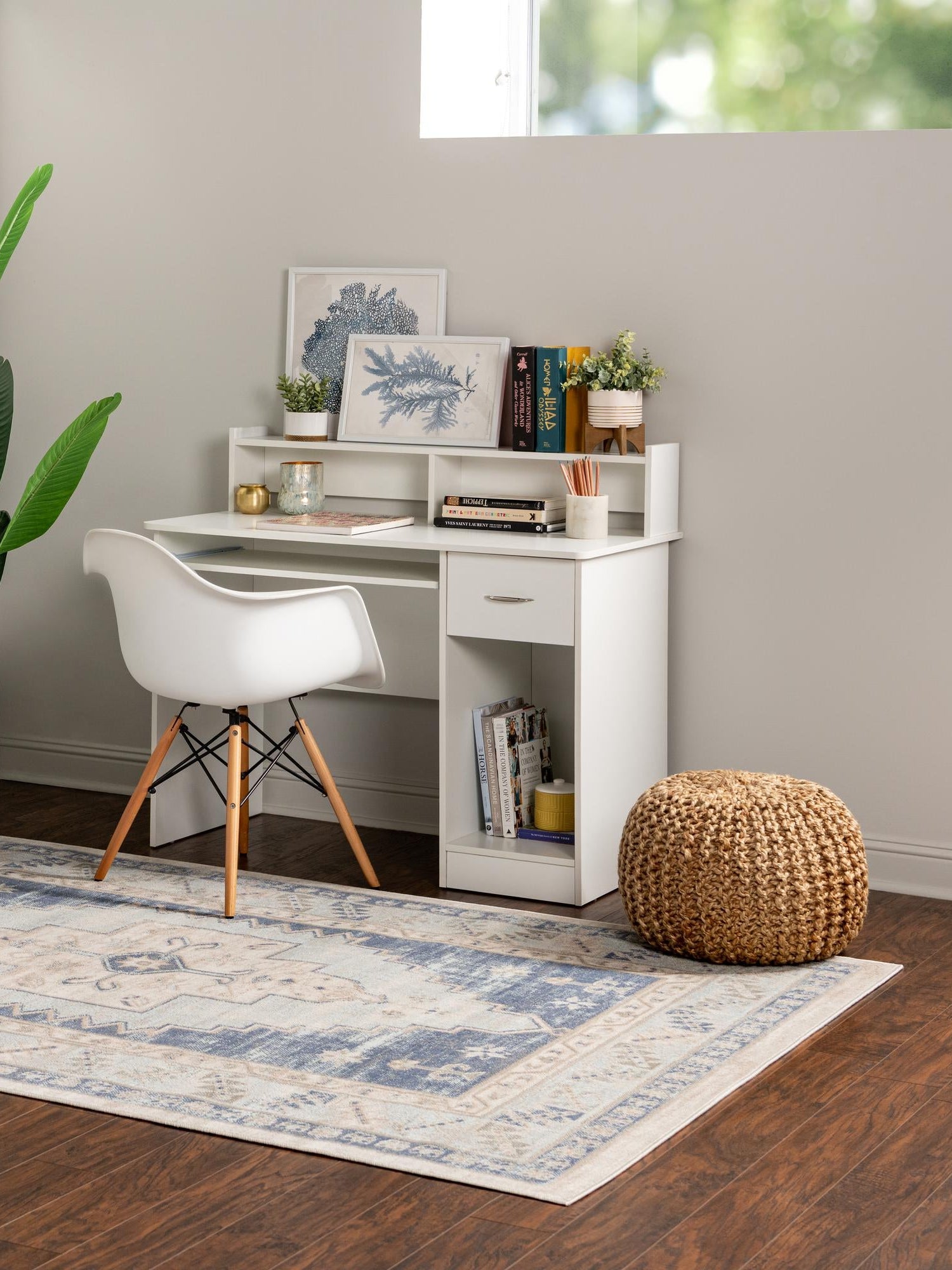 Sky blue 7' 10 x 11' Whitney Rectangle Area Rug