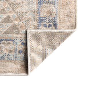 Sky blue 5' 3 x 8' Whitney Rectangle Area Rug Classic Vintage Distressed Look Traditional Persian Inspired Carpet for Home Decor for Sale at Rug Engine